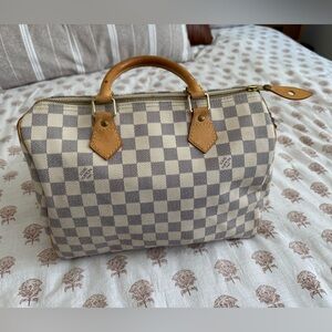 Louis Vuitton Speedy Azur 30 Vintage Vechetta leather accents